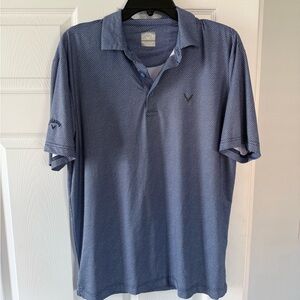 Callaway Men's Blue Patterned Polo Shirt